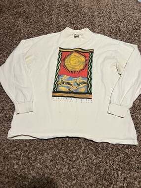 Vintage 90s The Nature Company Antelopes and Sun Long Sleeve Shirt XL